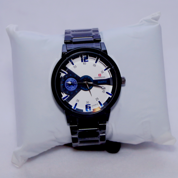 BAISHENG CRONOGRAPH WATCH BCW006 – Black Chain Strap with Blue Interior Design