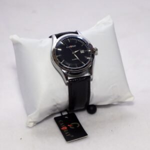 CASSRAY WATCH CRW010 - With Date Automation & Black Leather Strap & Silver Dial